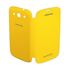 CUSTODIA FLIP ORIGINALE SAMSUNG EFC-1G6FYECSTD COLORE GIALLO per I9300 GALAXY S3, I9305 GALAXY S3 LTE 4G BLISTER