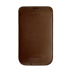 CUSTODIA A SACCHETTO ORIGINALE SAMSUNG EFC-1J9LDEGSTD COLORE MARRONE SCURO per N7100 GALAXY NOTE 2 BLISTER