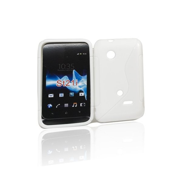 CUSTODIA GEL TPU SILICONE DOUBLE per SONY XPERIA TIPO ST21i COLORE BIANCO CUSTODIA GEL TPU SILICONE DOUBLE per SONY XPERIA TIPO ST21i COLORE BIANCO