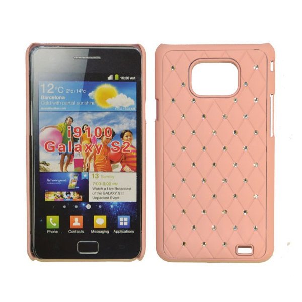 CUSTODIA RIGIDA GOMMATA CON BRILLANTINI per SAMSUNG I9100 GALAXY S II, I9105 GALAXY S II PLUS COLORE ROSA CUSTODIA RIGIDA GOMMATA CON BRILLANTINI per SAMSUNG I9100 GALAXY S II, I9105 GALAXY S II PLUS COLORE ROSA