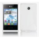 CUSTODIA GEL TPU SILICONE LUCIDA per LG E400 OPTIMUS L3 COLORE BIANCO CUSTODIA GEL TPU SILICONE LUCIDA per LG E400 OPTIMUS L3 COLORE BIANCO