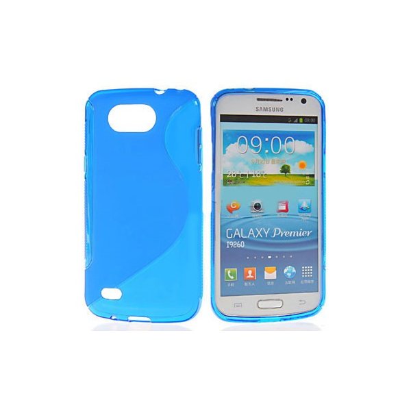 CUSTODIA GEL TPU SILICONE DOUBLE per SAMSUNG I9260 Galaxy Premier COLORE BLU CUSTODIA GEL TPU SILICONE DOUBLE per SAMSUNG I9260 Galaxy Premier COLORE BLU