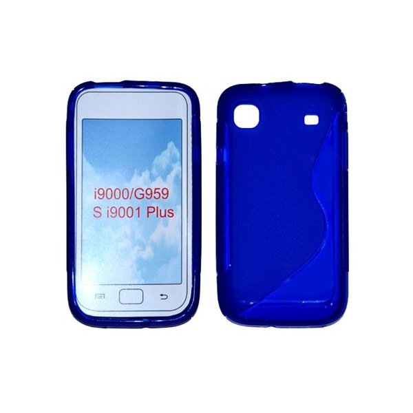 CUSTODIA GEL TPU SILICONE DOUBLE per SAMSUNG I9000 Galaxy S COLORE BLU CUSTODIA GEL TPU SILICONE DOUBLE per SAMSUNG I9000 Galaxy S COLORE BLU