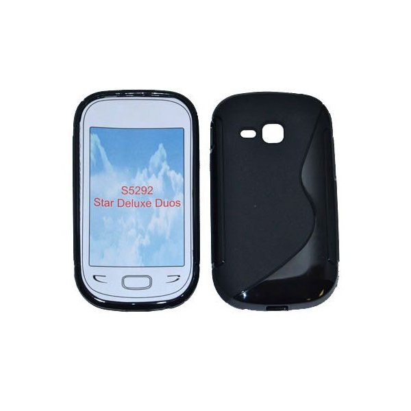 CUSTODIA GEL TPU SILICONE DOUBLE per SAMSUNG REX 90 S5292 COLORE NERO CUSTODIA GEL TPU SILICONE DOUBLE per SAMSUNG REX 90 S5292 COLORE NERO