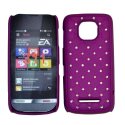 CUSTODIA RIGIDA GOMMATA CON BRILLANTINI per NOKIA ASHA 311 COLORE VIOLA CUSTODIA RIGIDA GOMMATA CON BRILLANTINI per NOKIA ASHA 311 COLORE VIOLA