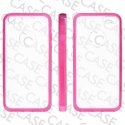 CUSTODIA per APPLE IPHONE SE, IPHONE 5S, IPHONE 5 - BACK RIGIDA TRASPARENTE CON CORNICE COLORE ROSA CUSTODIA per APPLE IPHONE SE, IPHONE 5S, IPHONE 5 - BACK RIGIDA TRASPARENTE CON CORNICE COLORE ROSA